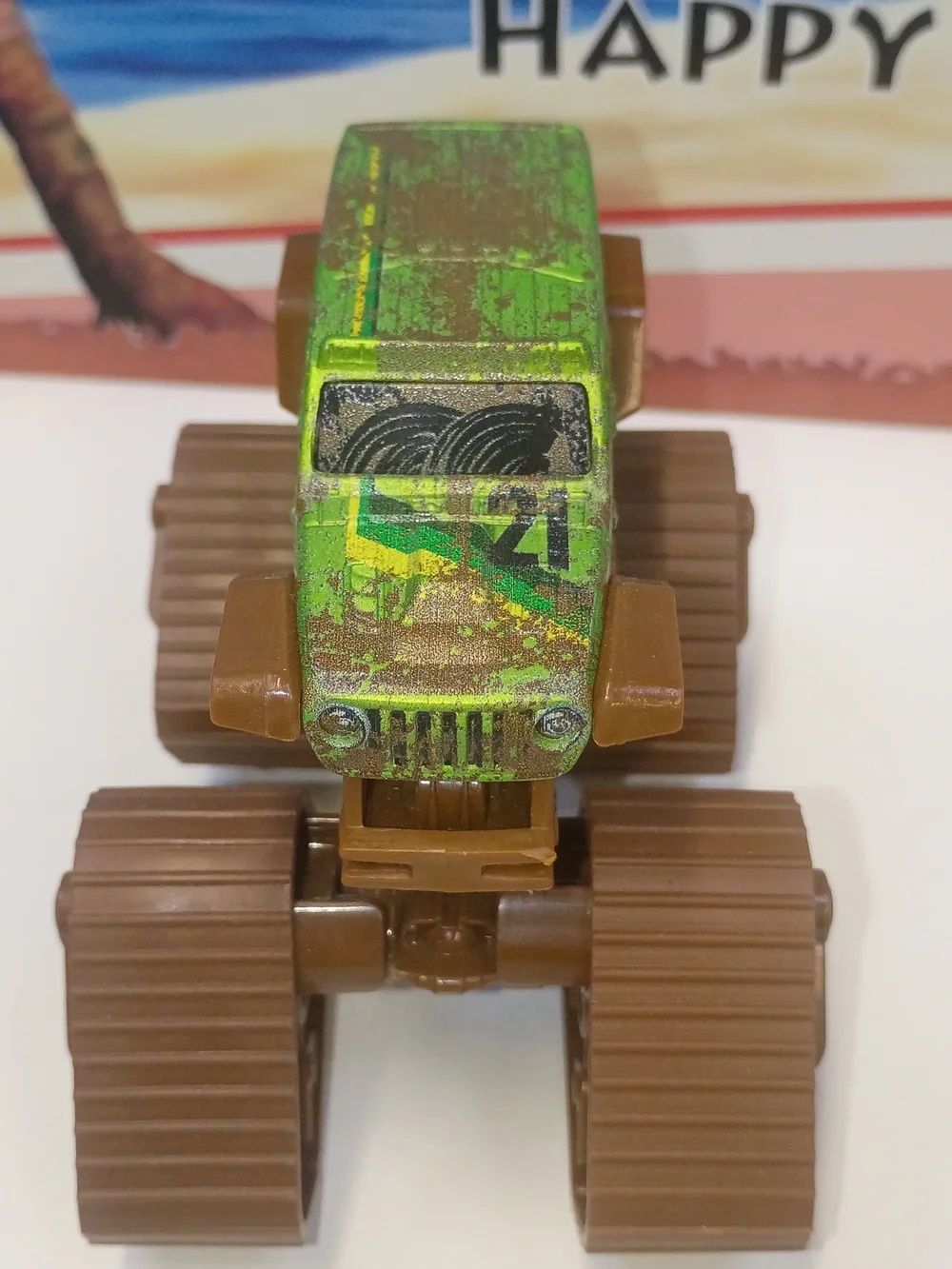 Hot Wheels Monster Truck Twisted Tredz Jeep Wrangler 1:64 Scale Diecast